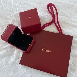 Cartier ring box and bag